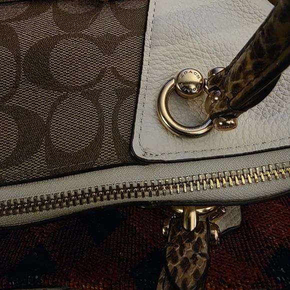 Coach Kacey Satchel Bag In Colorblock - Picture 7 of 15